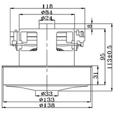 Motor aspirator  1400W - SKL, 4 image