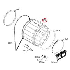 Tambur uscator rufe Electrolux 140015361037 Original