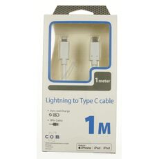 CABLU LIGHTNING / USB-C, 1M, ALB, CERTIFICAT MFI