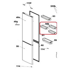 Raft superior usa frigider Candy 70000401 Original, 3 image