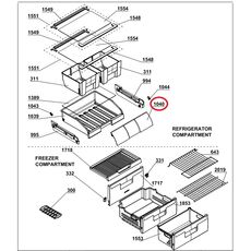 4312910100 Capac sertar frigider Arctic C00895800 Original, 2 image
