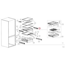 5941060100 Sina sertar frigider Beko C00880348 Original drepta, 2 image