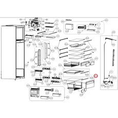 4948152100 Fata sertar Crisper frigider Beko C00894397 Original, 2 image