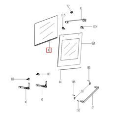 290440376 Geam cuptor Arctic, Beko C00912643 Original 52x40cm, 2 image