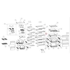 4362726600 Raft frigider Beko Side By Side C00870733 Original, 2 image