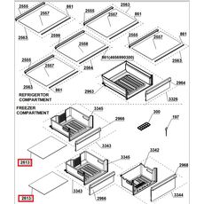 4657042100 Raft frigider Beko C00910819 Original 401x404 MM, 2 image