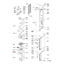 C00340333 Raft frigider Whirlpool 481010668655 Original, 2 image