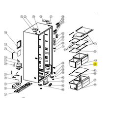 9178020818 Sertar superior frigider side by side Beko C00872270 Original, 2 image
