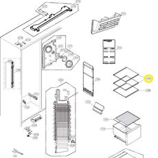 Raft congelator frigider side-by-side LG AHT74413807 Original, 2 image