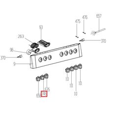 S250316081 Buton termostat cuptor Beko C00981647 Original, 4 image