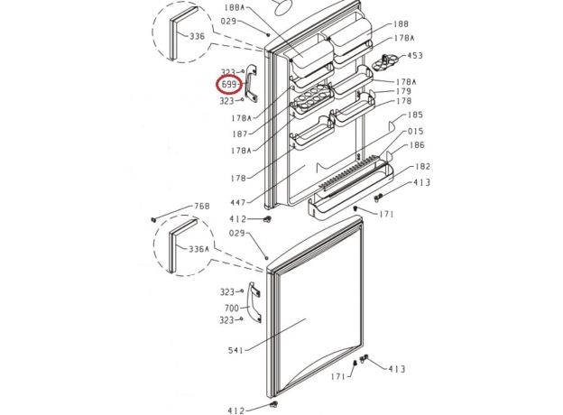 Maner frigider Gorenje 380375 Original, 3 image