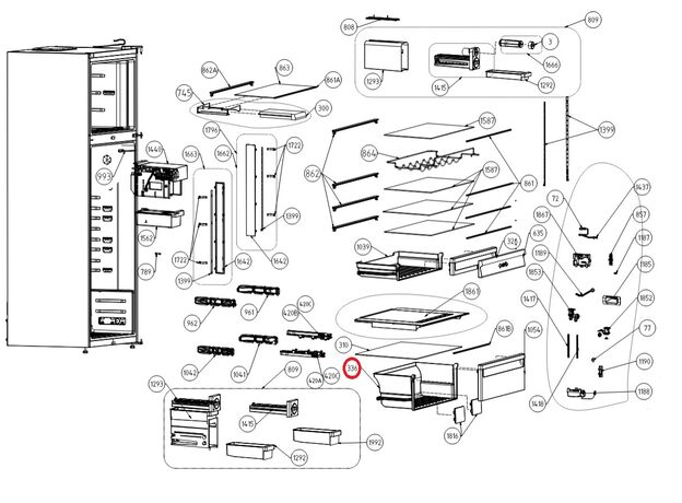 5733780200 Sertar legume frigider Beko C00898752 Original, 5 image 5733780200 Sertar legume frigider Beko C00898752 Original, 5 image