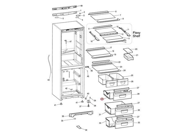 C00114731 Sertar congelator Indesit 482000022851 Original, 2 image