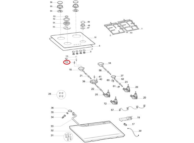 C00546476 Termocupla aragaz Whirlpool 488000546476 L=520MM, 4 image