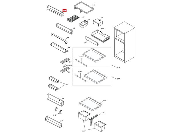 Raft usa frigider Sharp FPOK-A277CBKZ Original, 2 image