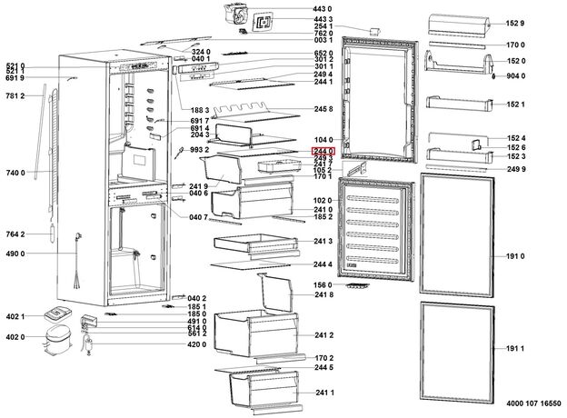 C00324412 Raft frigider Whirlpool 481010463485 Original 465x361MM, 2 image