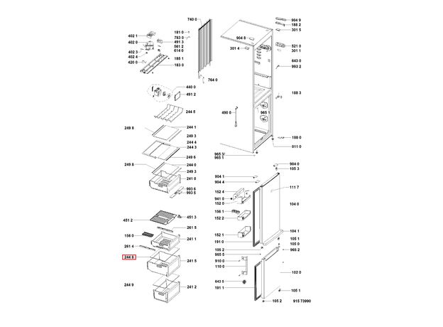 C00340333 Raft frigider Whirlpool 481010668655 Original, 2 image