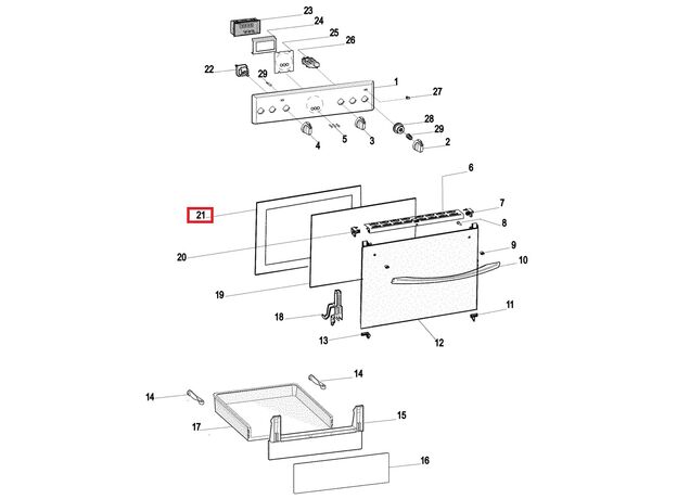 C00566553 Geam cuptor Whirlpool 488000566553 Original, 2 image