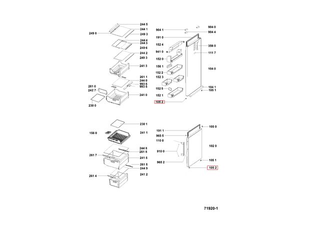 C00569440 Bucsa balama frigider Whirlpool 488000569440 Original - Stanga, 2 image