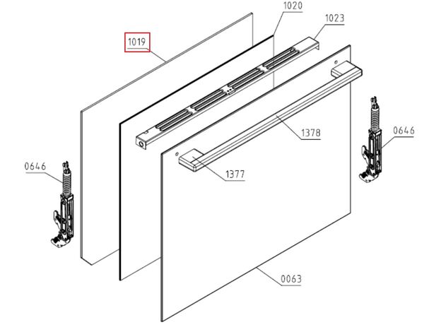 Geam cuptor Gorenje 827722 Original, 2 image