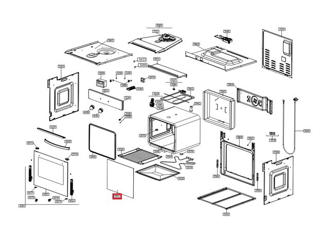 Geam cuptor Hansa 8043917 Original, 2 image