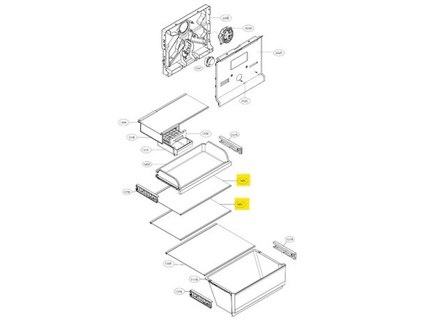 Raft frigider LG AHT75337502 Original, 2 image